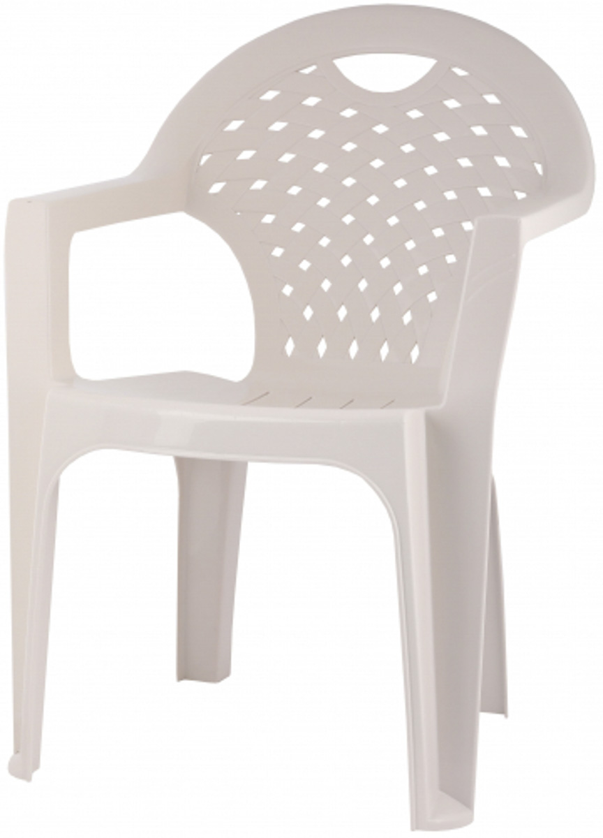 Кресло пласт белое 1/4 альтернатива м2608
